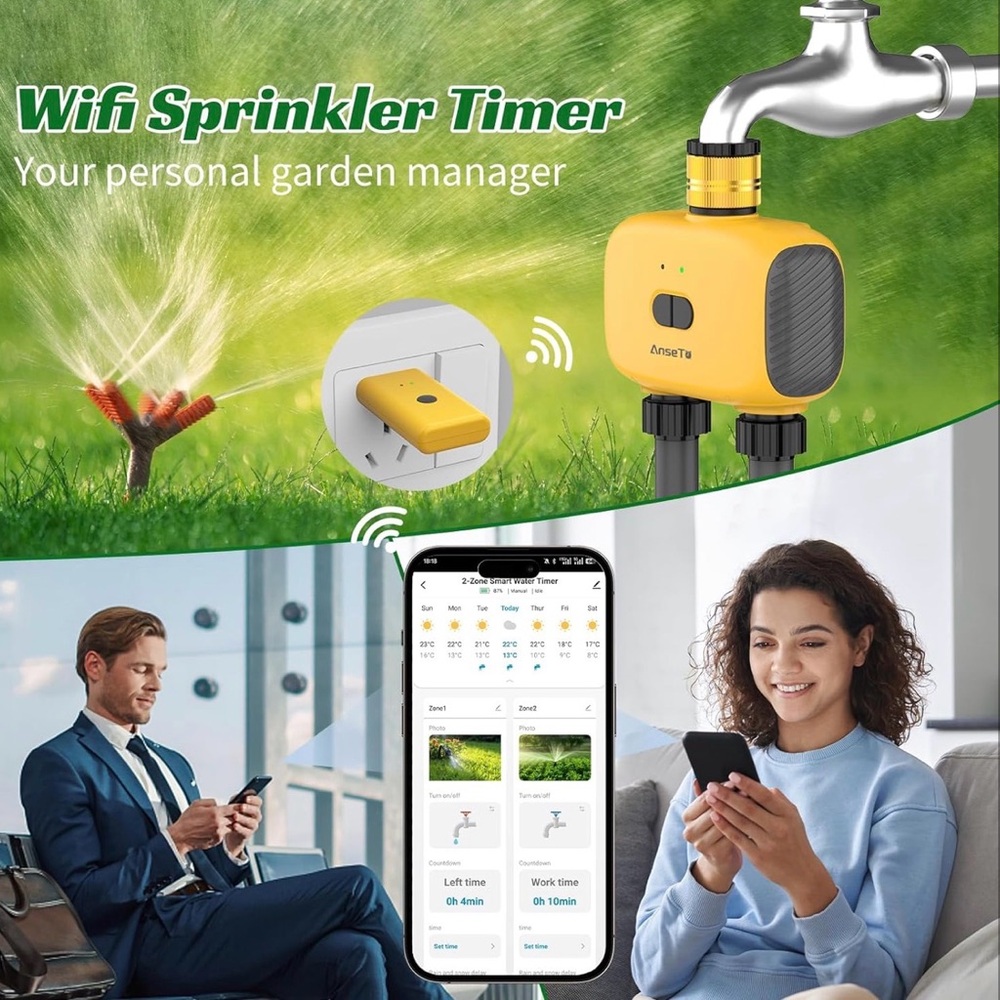 AnseTo Yellow Smart Water Timer - Picture 6 of 9